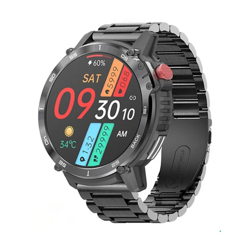 C22 Smart Watch Men Bluetooth Call 1.6 Inch HD Screen 4G Memory 400mAh Heart Rate Healthy Sport Fitness Bracelet Smartwatch