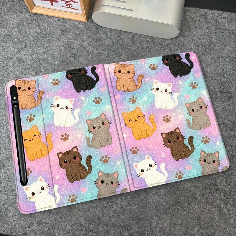 

Luxury Anime Cat Tablet Case For Samsung Galaxy Tab S6 S8 S9 S10 Lite FE 10.4 11 Inch 2022 2024