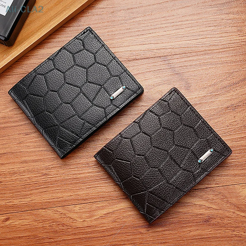 New Men Foldable Wallet PU Leather Purse Money Change Pouch Credit Card Holders Casual Business Wallets 2023