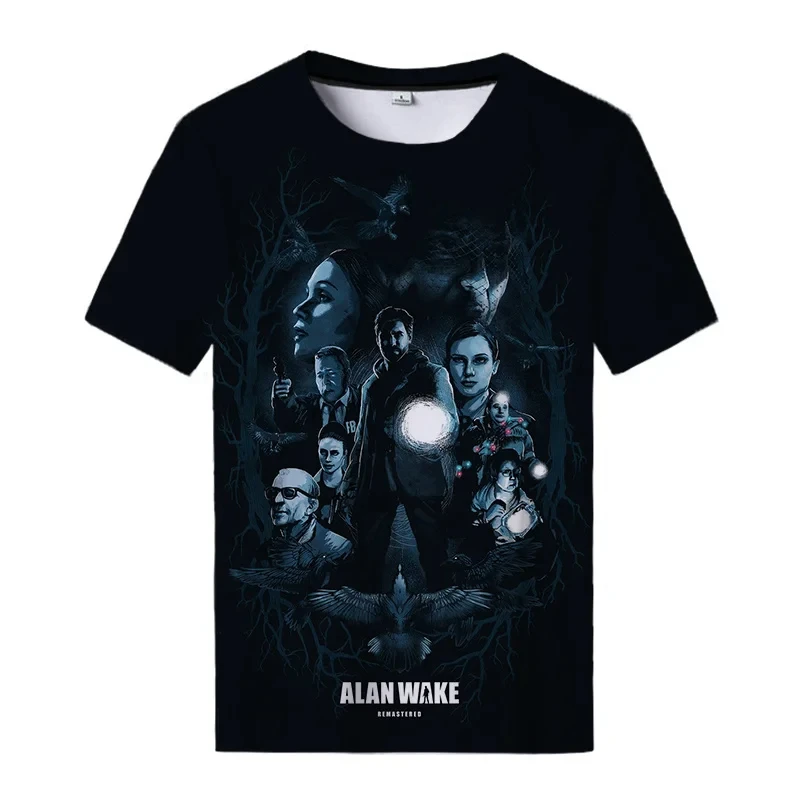 Alan Wake 2 T-shirt męski z nadrukiem 3D kobiety z okrągłym dekoltem Tshirt moda z krótkim rękawem fani gier T shirt odzież Unisex