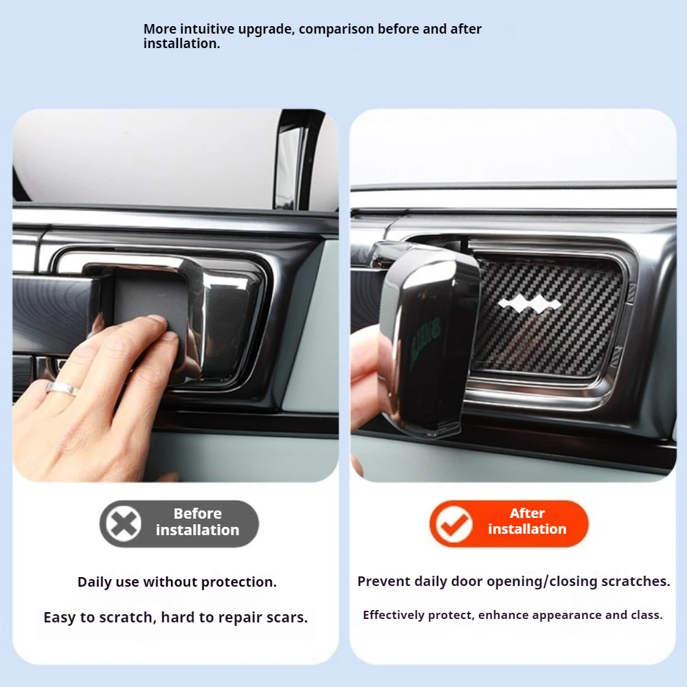 For BYD Leopard 5 Denza B5 Car Specialized Door Panel Carbon Fiber Pattern Door Bowl Epoxy