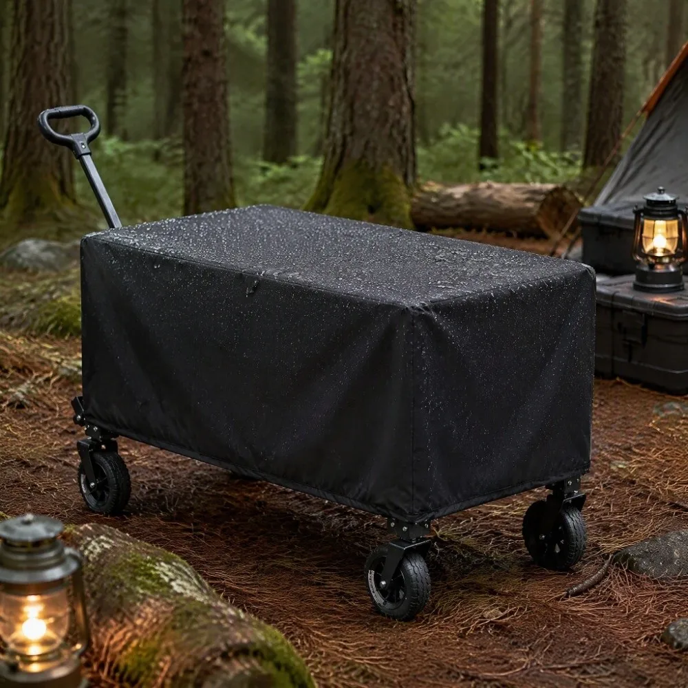 420D Oxford Fabric Wagon Rain Cover All Weather Protection Easy To Clean Collapsible Wagon Cover Water Proof
