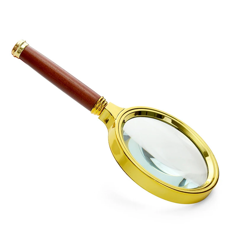 Loupe à poignée en MahNestHandle, 10X Déterminer la loupe Antique, Lentille de 60mm-100mm pour l'inspection de la lecture des personnes âgées scientifiques