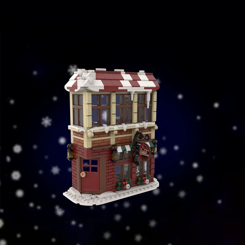 MOC سلسلة عيد الميلاد مدينة شارع المشهد العمارة الشتاء سنو هاوس DIY بناء الالعاب العملاقة هدية عيد الأطفال #5