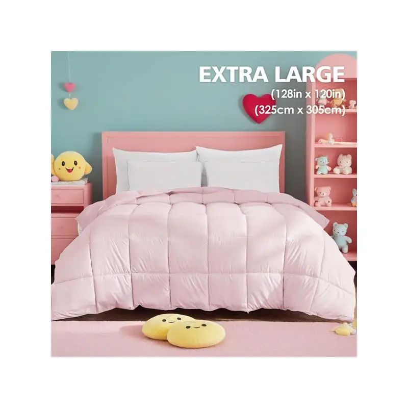 

Oversized Pink Duvet Insert - Soft, Cozy & Skin-Friendly Comforter, Machine Washable, All-Season Use, Perfect for Bedroom &