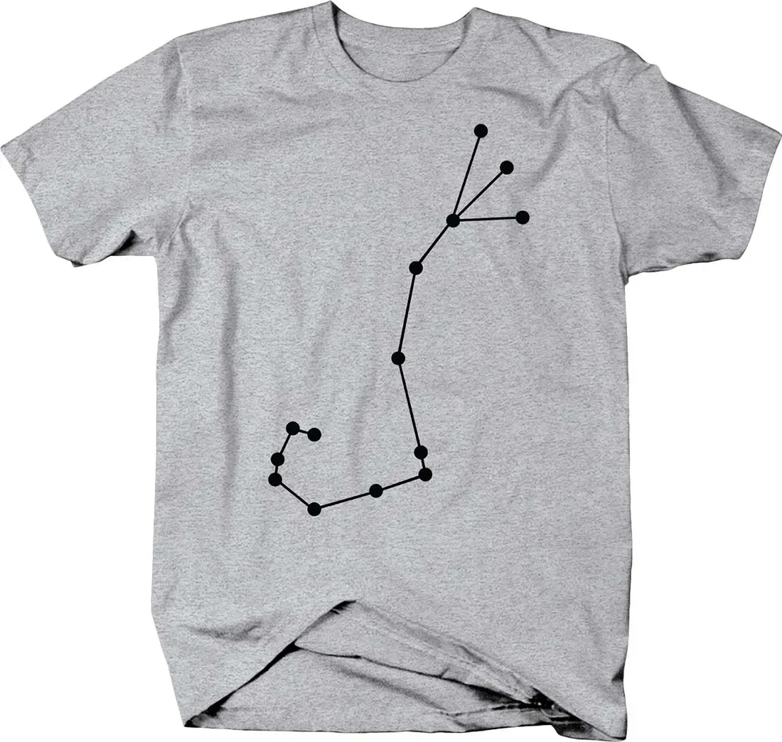 العقرب خريطة النجوم 23 نوفمبر 21 زودياك تسجيل علم الفلك تي شيرت الصيف القطن قصير الأكمام س الرقبة رجل تي شيرت جديد S-3XL