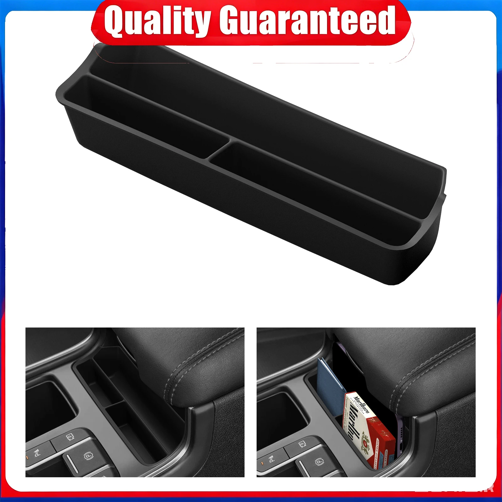 Center Console Storage Box Silicone Car Tray Organizer Accessories Tidying For Kia Sorento 2021-2025 Black