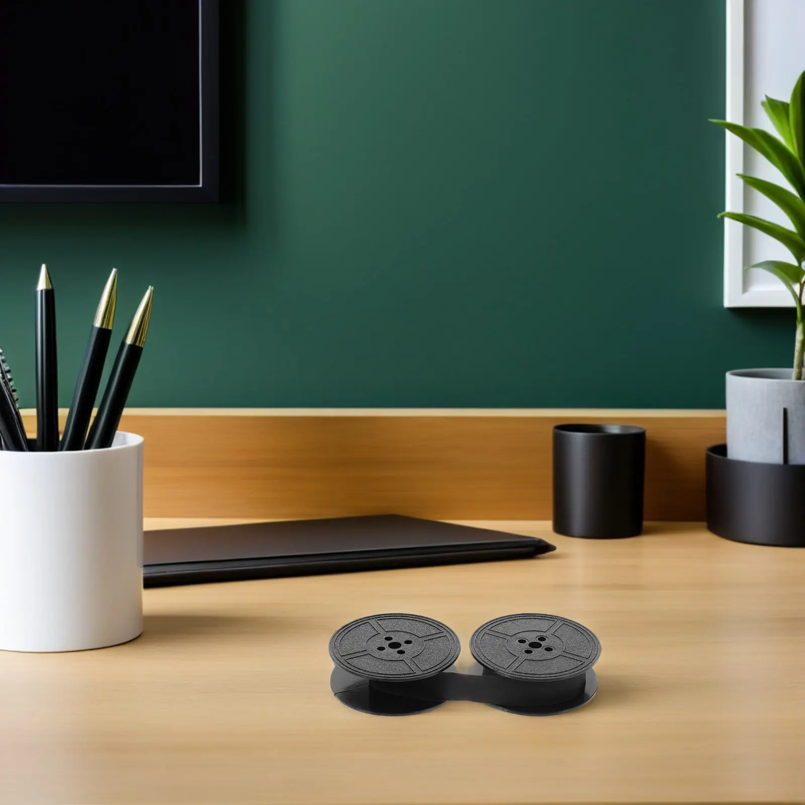 

Набор из 5 черных лент для пишущих машинок, широкие, с двумя катушками, для винтажных ручных пишущих машинок, сменные, для домашнего использования