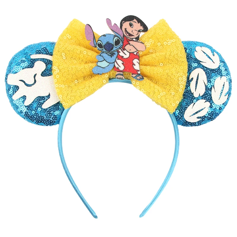 BCHKO Serre-Tête Oreilles De Souris Noir - Bandeau Mascarade Adulte Enfant, Accessoire Cosplay Avec Paillettes