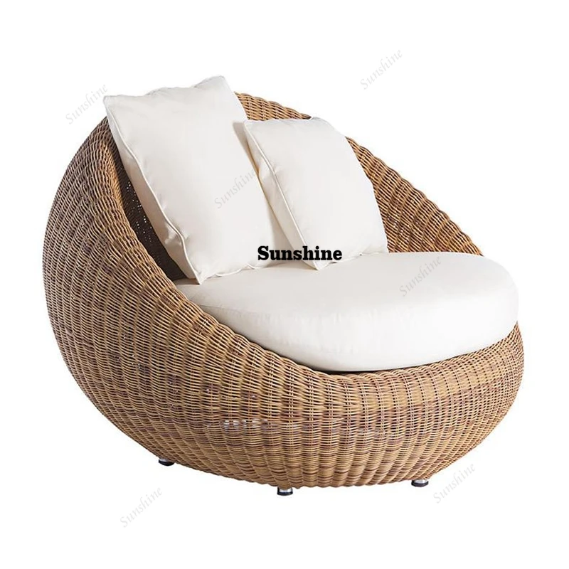 

Balcony Outdoor Rattan Sofa Set Rattan Outdoor Leisure Patio Rattan Chair Sofa Open Air Garden Weaving Furniture