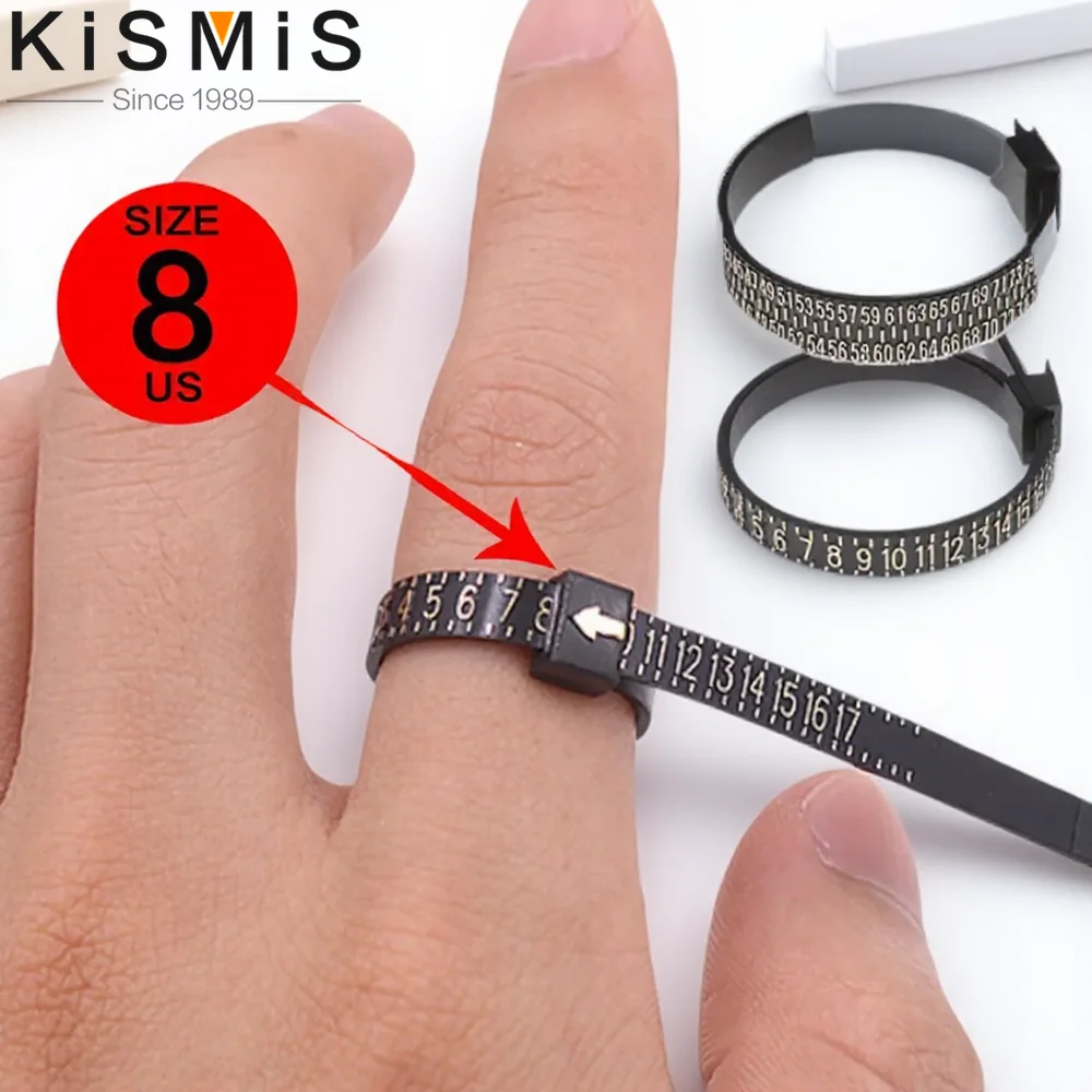 

Размер обручального кольца, 1 шт., белый, черный, размеры США, ЕС, подлинный тестер, датчик пальца, необходимый ювелирный инструмент