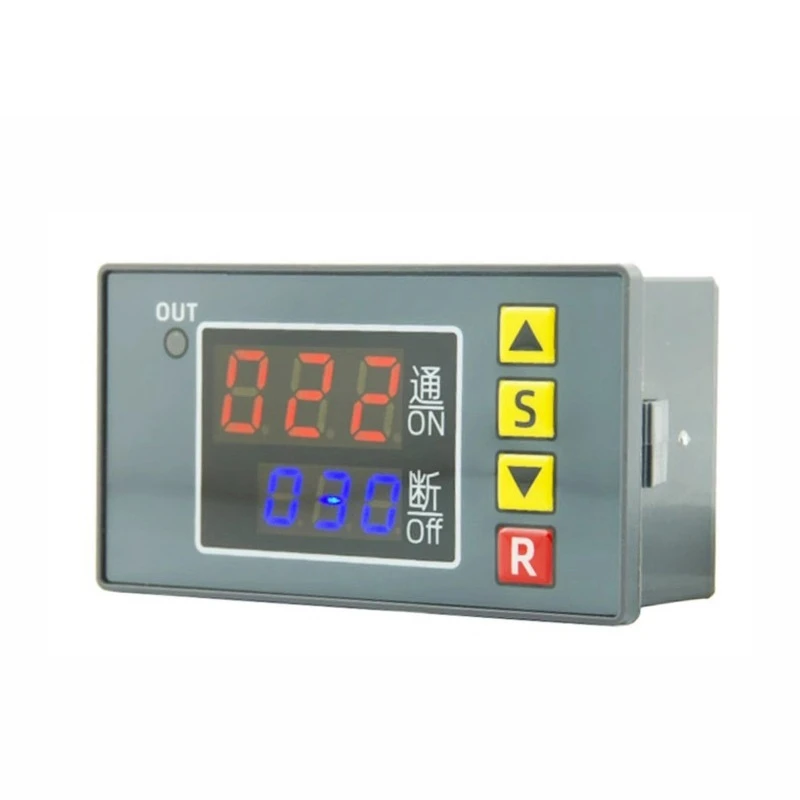 T3231 Digital Time Delay Relay Multifunction LED Display Cyclic Timing Control Switch Adjustable Timing Relay,B Easy Install