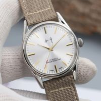 Shanghai Diamond Mechanical Watch Men's Manual Winding Watch 7120 Movement 38MM Stainless Steel Waterproof Men's Gift
