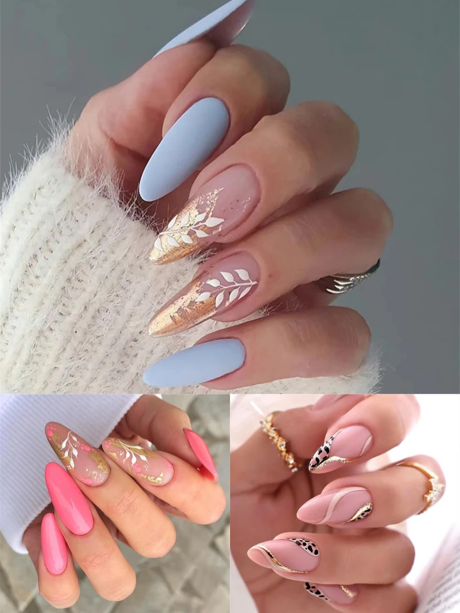 Faux ongles longs en acrylique N64.Art, 24 pièces/lot