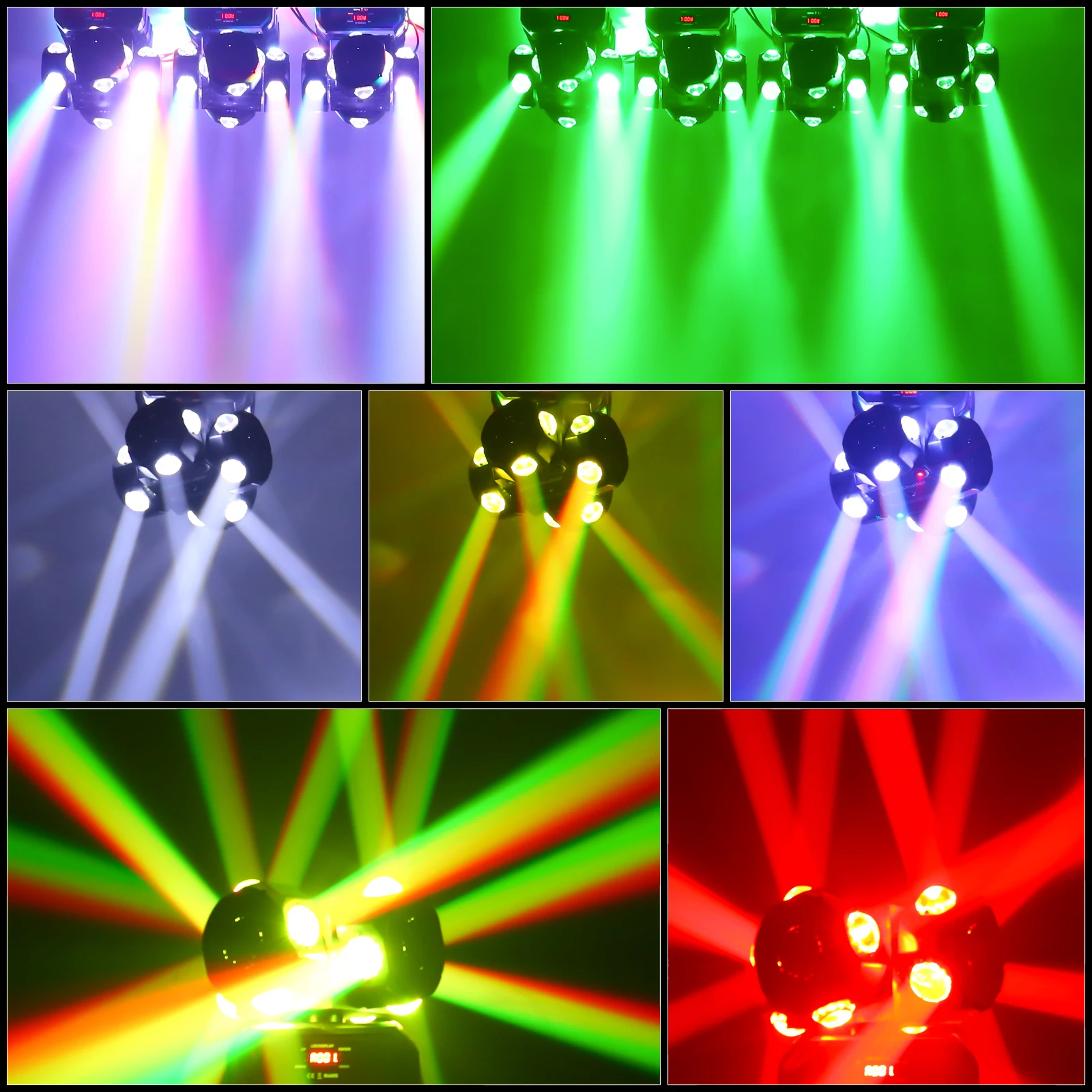 Imagem -04 - Movendo Luz Led para Palco Disco Bar Natal Recomendado em Dmx512 Quatro Cabeças de Futebol Novo Fieryzeal4 em