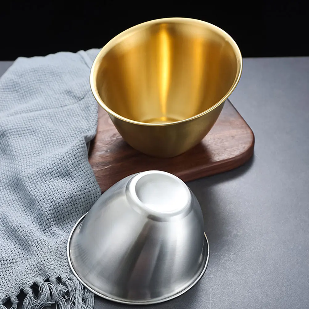 

Stainless Steel Salad Bowl Oblique Mouth Basin Lightweight Serving Bowl for Salad Fruit Vegetable Oblique Mouth Basin