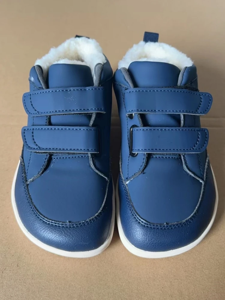 ZZFABER Kids Barefoot Snow Shoes Flexible Winter Warm Sneakers for Boys Girls Outdoor Children Winter Boots Snow Casual Shoes