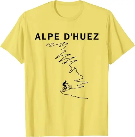 Alpe D'Huez Radsport-Geschenk – Frankreich Rennrad-T-Shirt Y2k Tour Riders Bike Lover Graphic Apparel Herrenmode Outdoor-Kleidung – Detail 9