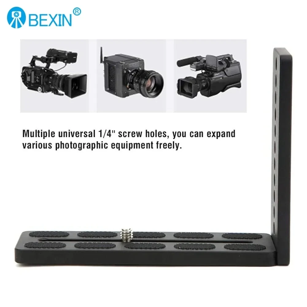 BEXIN L130-35 L-Shape Quick Release Plate Universal Camera Vertical Video Shooting L Plate for DJI Stabilizer Camera Tripod Head