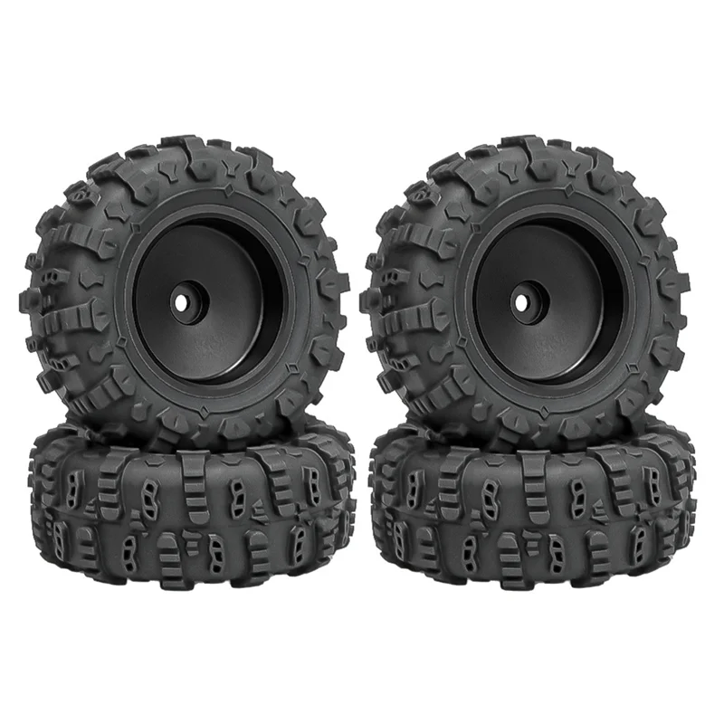 

AINY-For 1/18 TRX4M For 1/24 SCX24 FMS Ascent-18 RC Car Compatible 4Pcs 1.3Inch Beadlock Wheel Set Tires