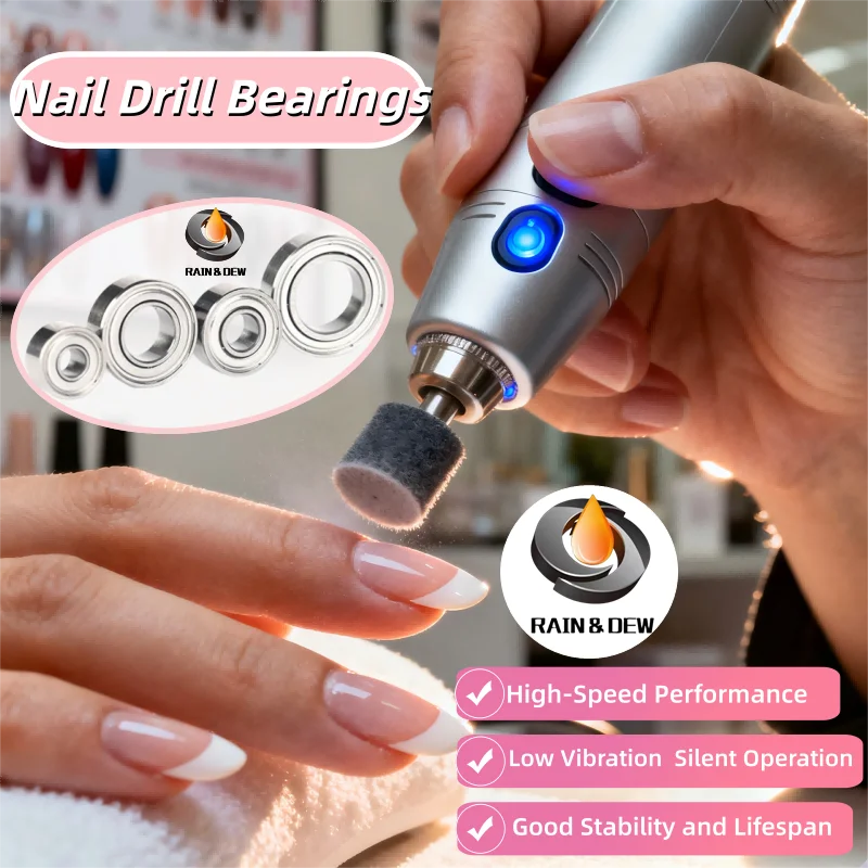 ชุดลูกปืนความเร็วสูง 4 ชิ้น อะไหล่สำหรับเครื่องเจาะเล็บไฟฟ้า KUPA, UPOWER, UP200 และ UG12/SUG12 ป้องกันความร้อนสูงเกินไป