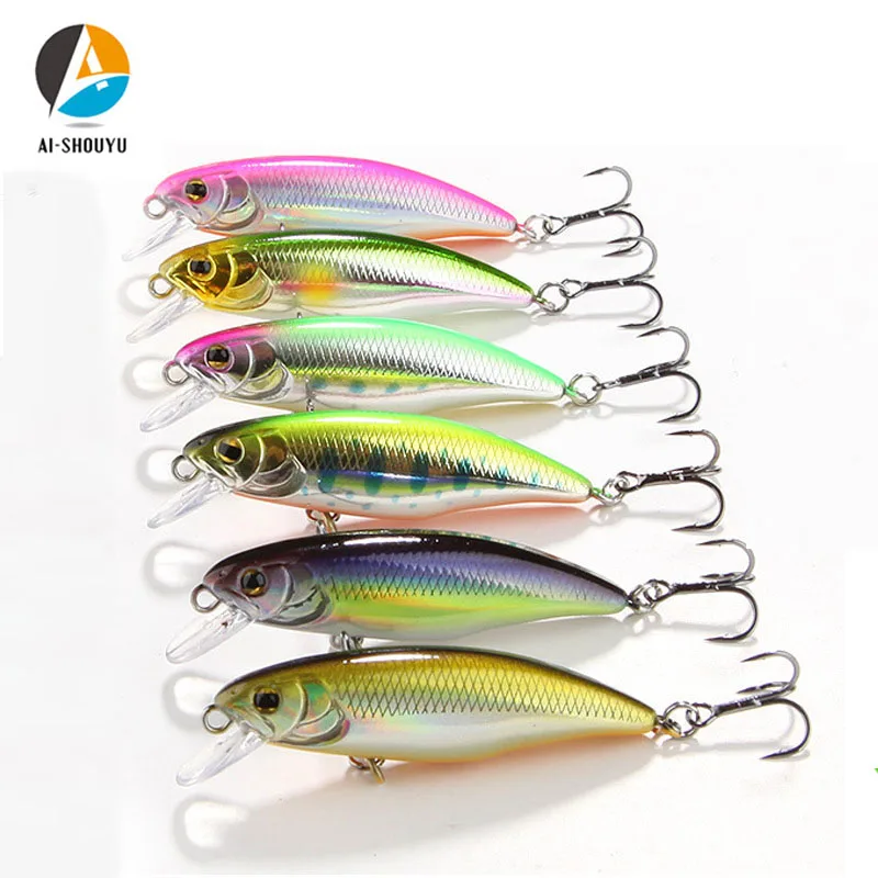 AI-SHOUYU Japan Hot Model Sinking Minnow Fishing Lure 52mm 4.5g Carkbait Wobblers Swimbait Jerkbait Bass Pike Professional Lure