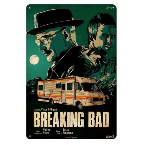 Breaking Bad Tv Series Movie Metal Poster Tin Sign - 20x30cm Plate  -aluminum