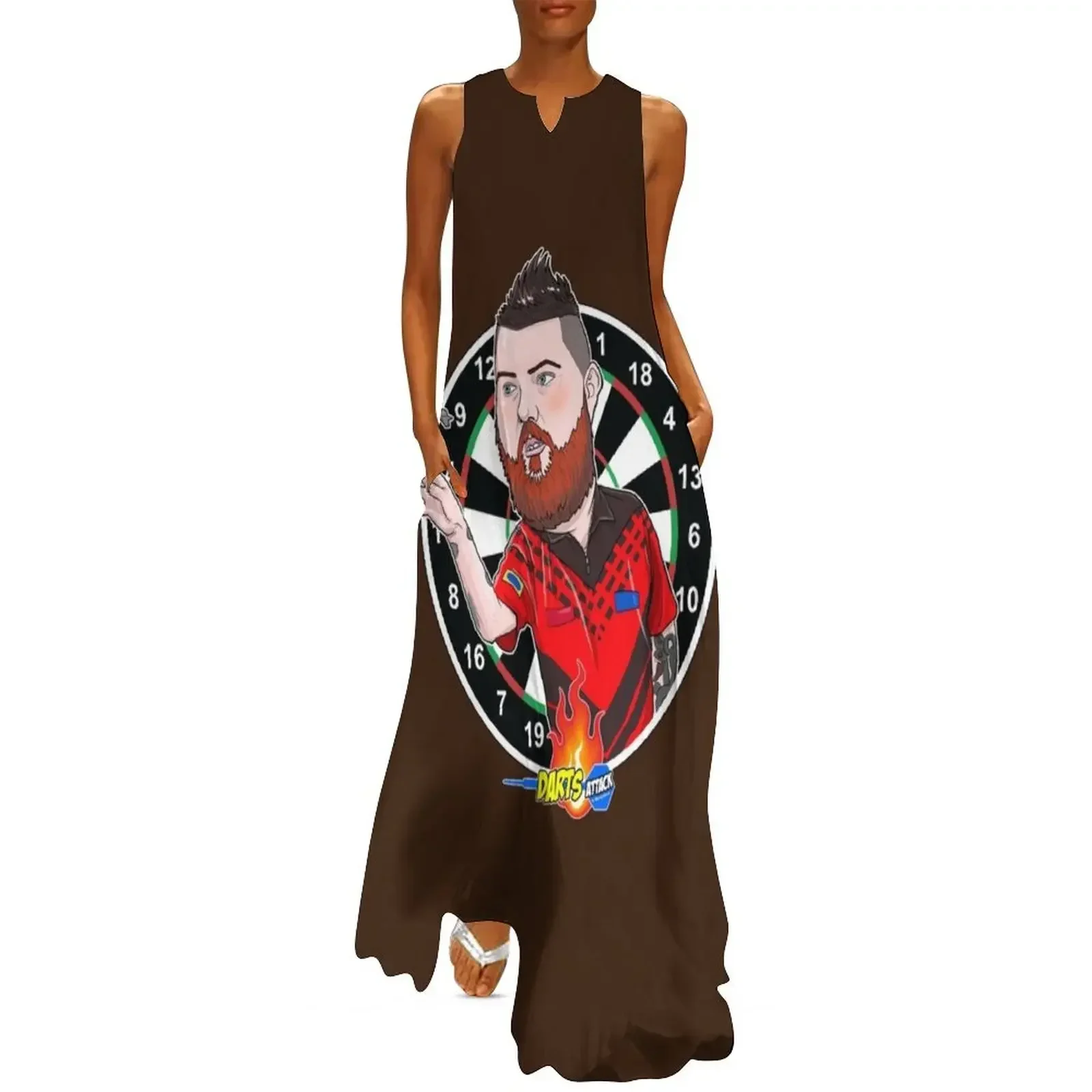 

Caricatura Michael Smith by Darts Attack Long Dress bandage dress dresses for woman Dress for girls