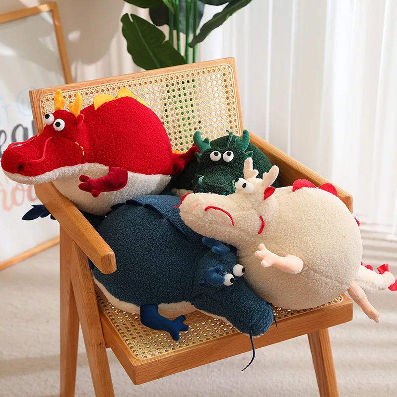 Nieuwe Schattige Cartoon Draak Pluche Gooi Kussen Speelgoed Anime Knuffels Rond Vet Mollige Knuffels Kussen Pop Voor Huisdecoratie