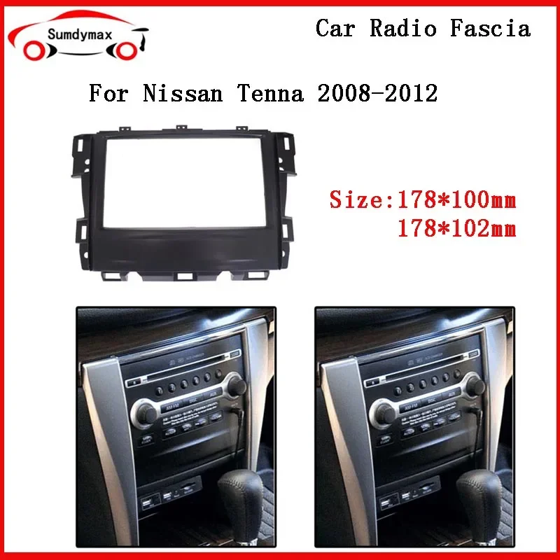 Double Din Car Radio Fascia for Nissan Teana 2008-2012 Stereo Dash CD Trim Installation Kit Frame Surround Panel