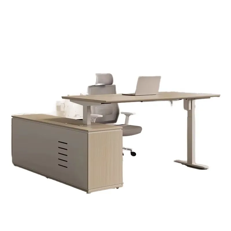 

Modern Simple Smart Electric Lifting Desk for Boss or Office Use Double Motor Supervisor Manager Table Computer Desks