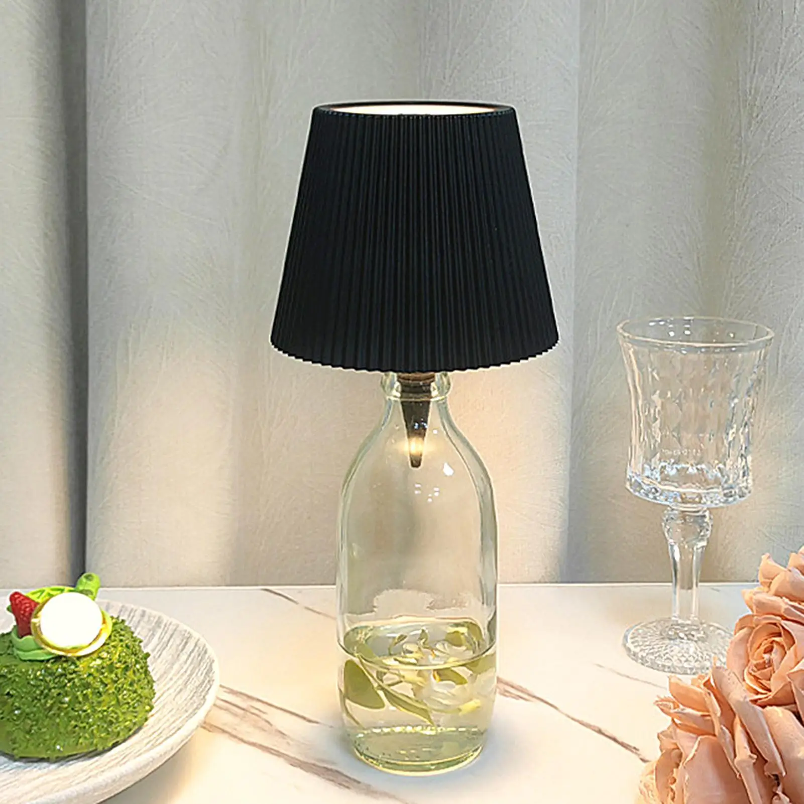 Bottle Lamp Shade Wine Bottle Light With 3 Color Dimming Elegant Compact Soft Lighting Decorations For Kitchen Christmas