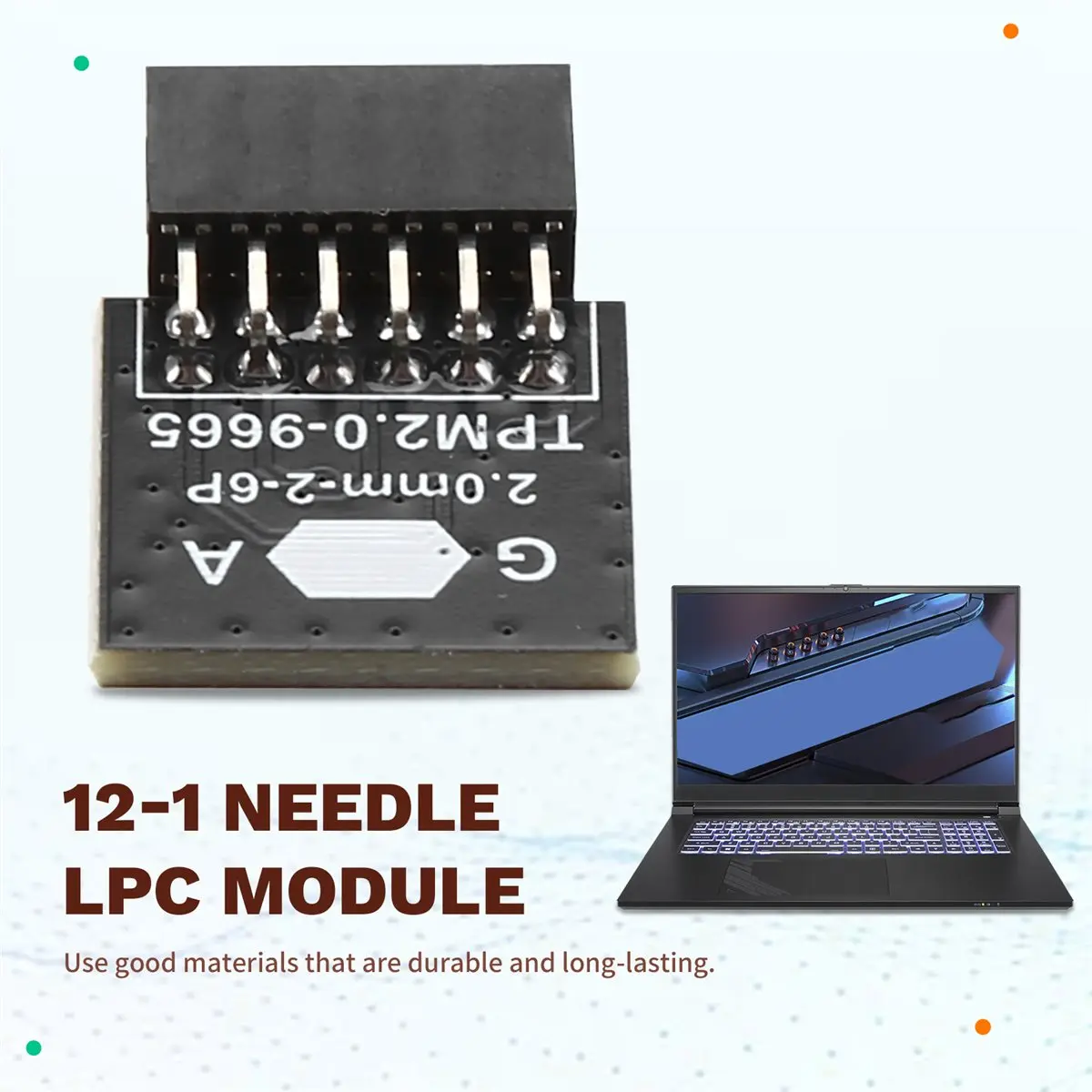 (BAAY) Módulo TPM2.0 para Gigabyte, Módulo de Seguridad LPC de 12 Pines, Módulo LPC para Placa Base Gigabyte para Módulo Win11