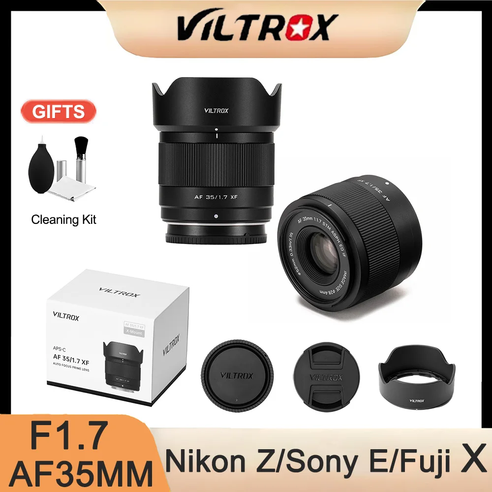 Viltrox AF 35mm F1.7 Air APS-C mise au point automatique objectif de caméra de Portrait à grande ouverture pour Sony zve10 a6400 E Mount fujifilm X Nikon Z