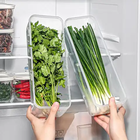 New Stackable Airtight Food Storage Containers With Lids Clear Plastic Organizer For Herbs Spices