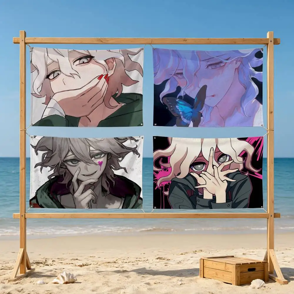 Danganronpa Komaeda Nagito  Flags for Bedrooms Home Decor Items Outdoor Decors Garage Decoration Flaga