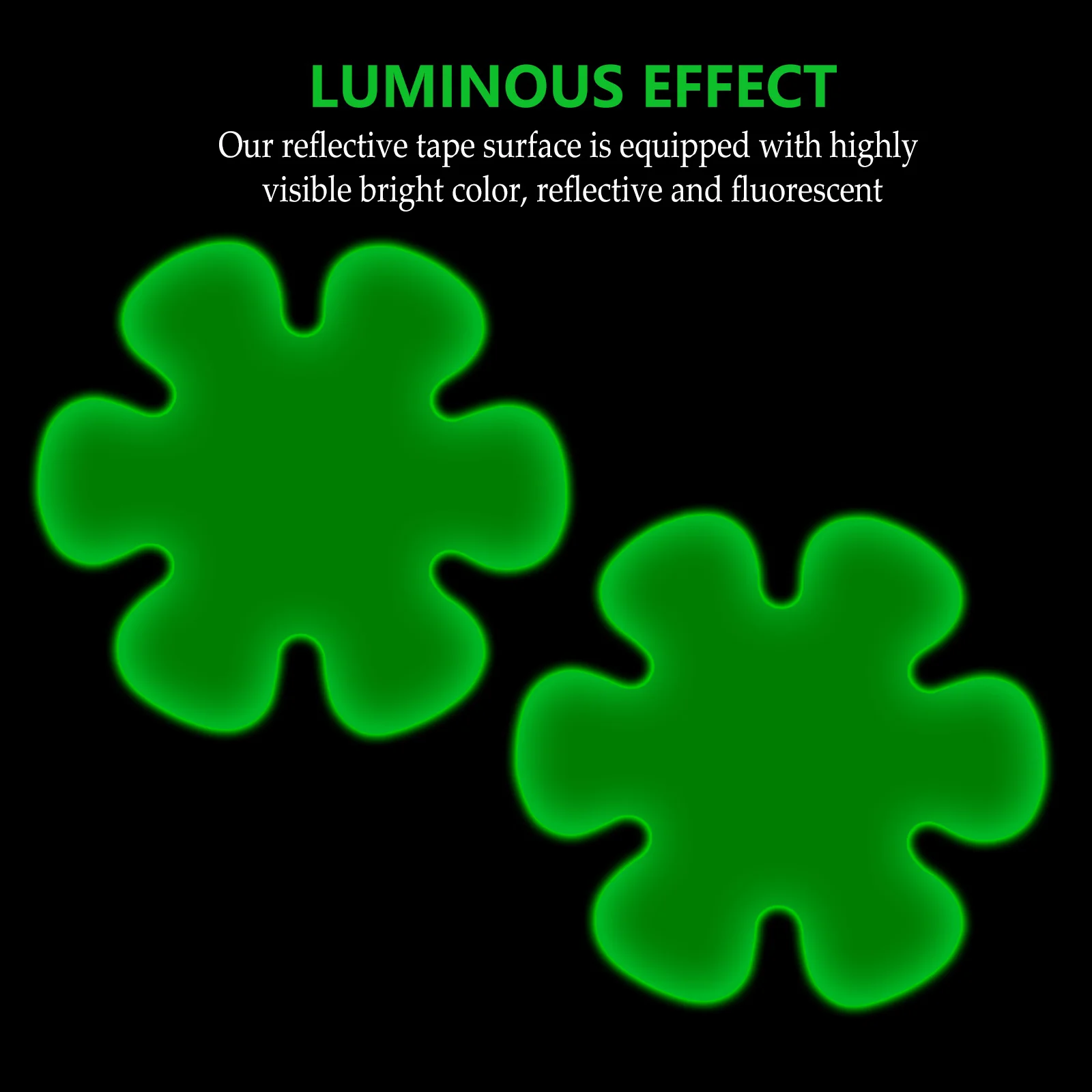 20 Sheets Safety Reflective Tape Luminous Indicator Warning Take Bath Flower Applique