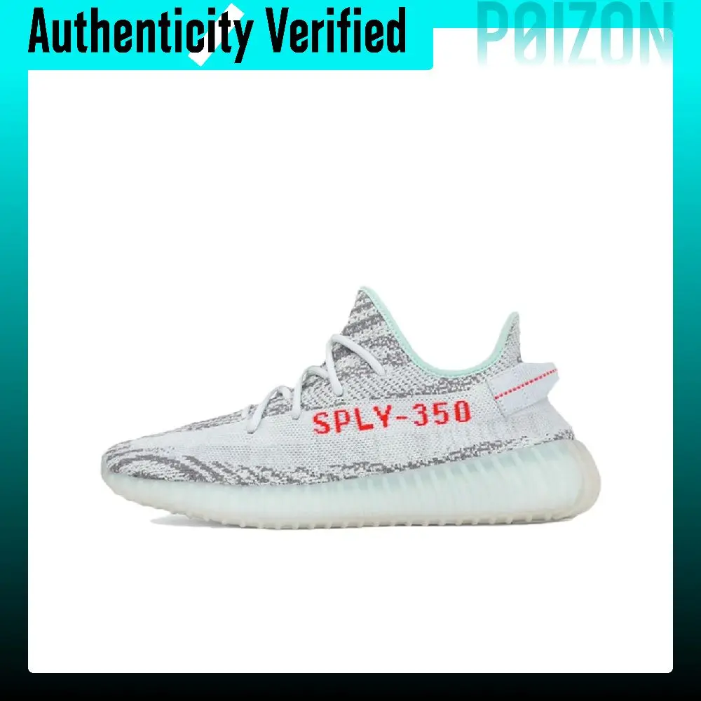Adidas YEEZY BOOST 350 V2 Comfortable Low top Casual Shoes Unisex Gray Blue B37571