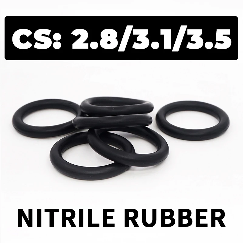 CS 2.8/3.1/3.5mm O-ring thickness cross section NBR Nitrile rubber sealing gasket rubber washer ring wholesale in specifications