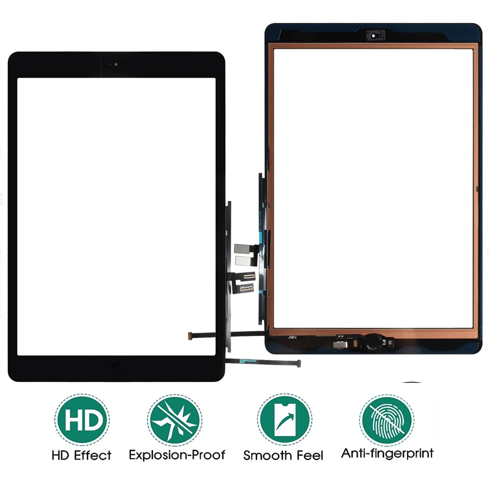 New For iPad 7 7th/8 8th 2020 A2270 A2428 A2429 10.2 Touch Screen Digitizer Front Glass Display Touch Panel Replacement