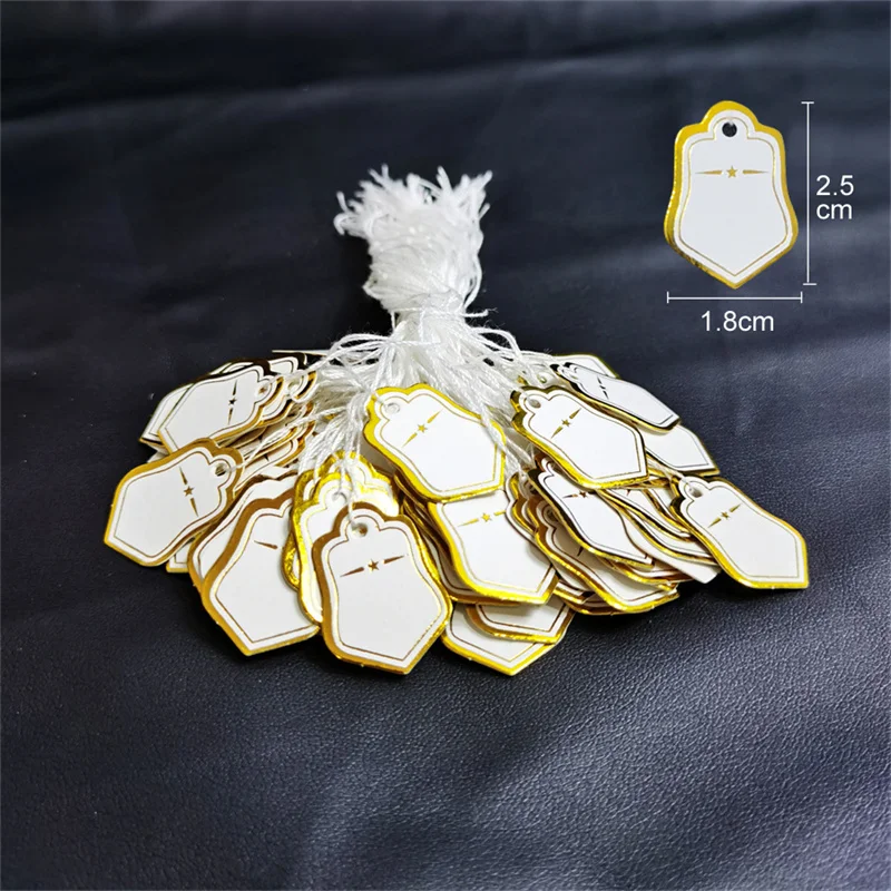 100pcs Jewelry Price Tags Handwritten Labels with String