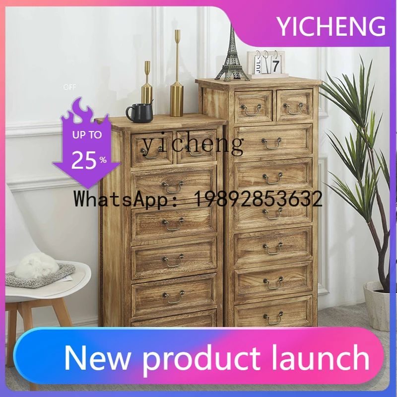 

Solid Wood Multi-Layer Storage Cabinet Household Living Room Toys Clothes Storage Bed-Head Storage Cabinet