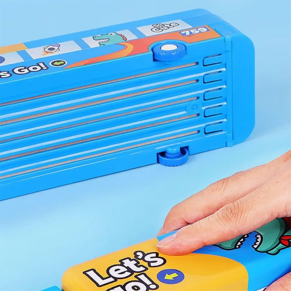 New Metal Pencil Case Car Shape Multi-functional Stationery Box Three-layers Large Capacity Pen Pouch Gift