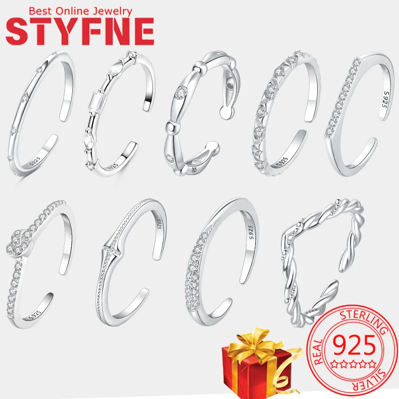 

Woman Rings S925 Sterling Silver Original Ring for Fashion Cubic Zirconia Ring To My Daughter Birthstone Rings With Gift Bag