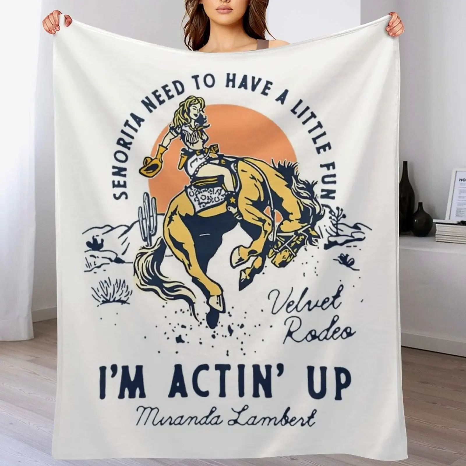 

Actin' Up Miranda Lambert Throw Blanket Decorative Sofas Blankets For Sofas Flannel Thins Blankets