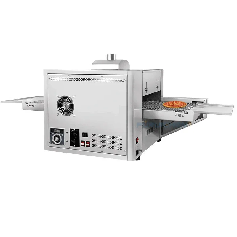 Digital Adjustable Speed Conveyor Pizza Oven Upper Lower Independent Heat Commercial Stainless Steel Pizza Baking Customized
