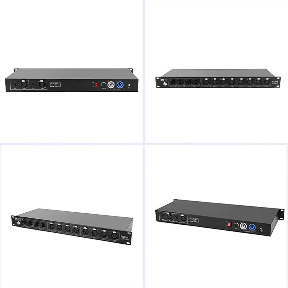 Répartiteur DMX 8 voies, contrôleur de sortie multi-extension 8x512 canaux avec éclairage réseau Satge à 3 broches pour discothèque DJ Disco