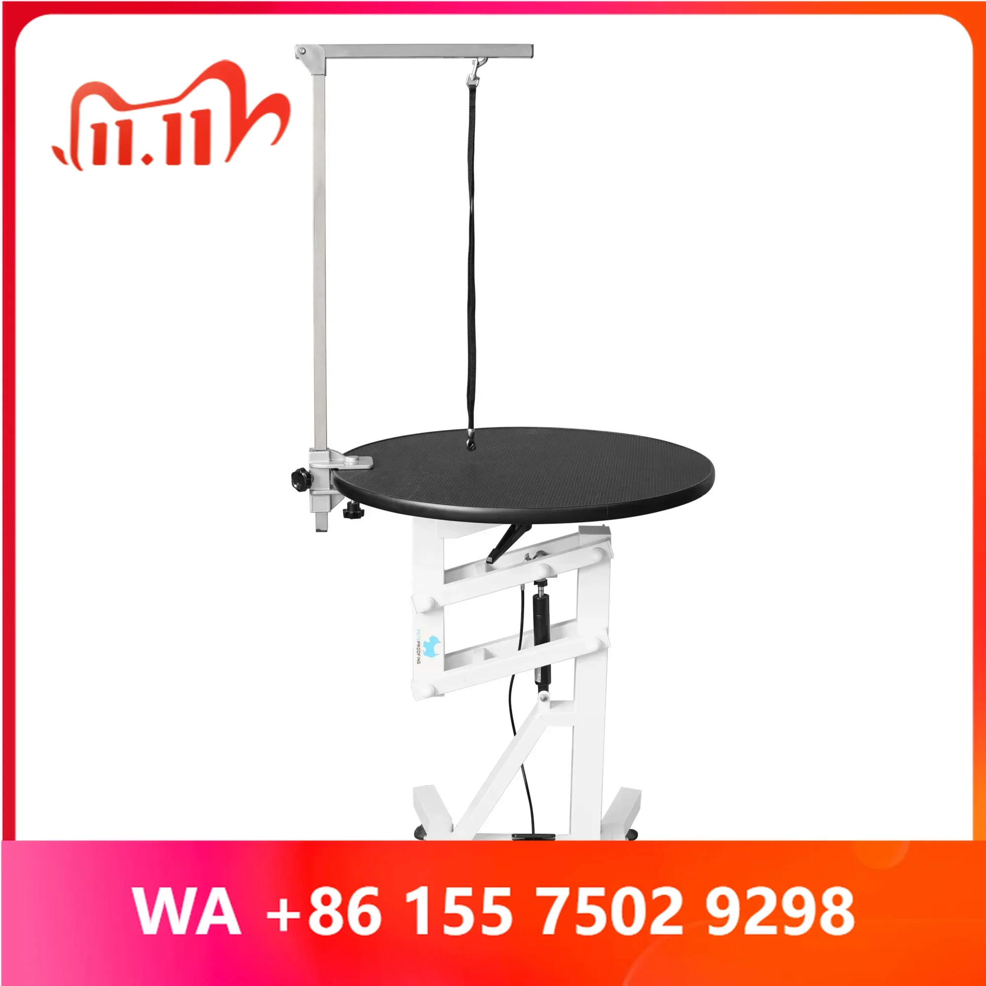 Adjus Height Foldle Stainless Steel Dog Grooming with Air Lifting Function for Pet Salon