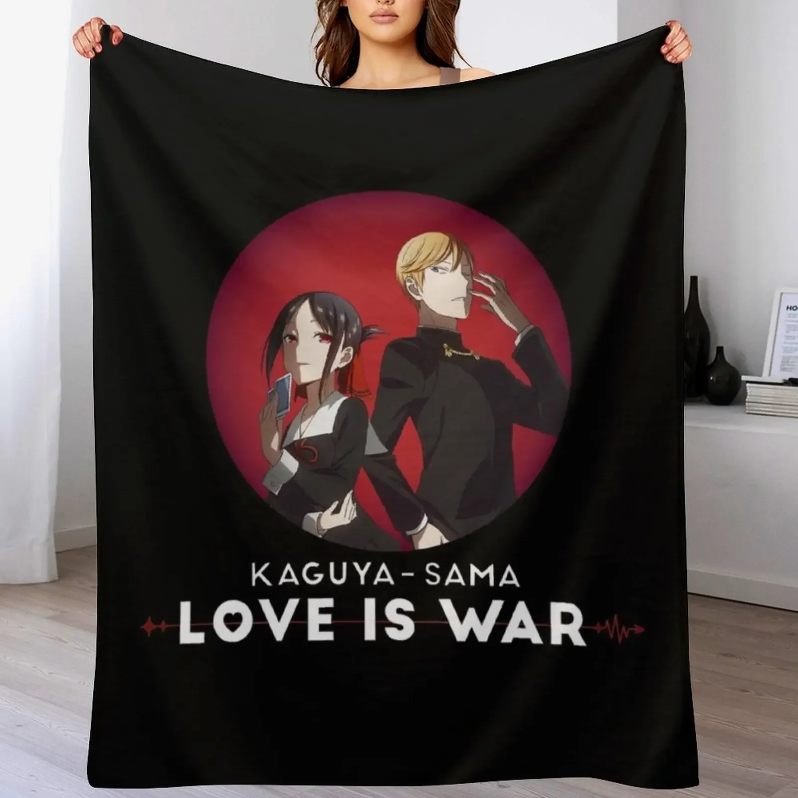 

Kaguya Shinomiya x Miyuki Shirogane Throw Blanket Flannel Fleece Soft Warm Throw Blanket