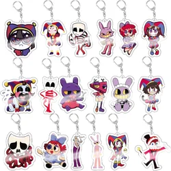 The Amazing Digital Circus Keychains Pendants Cartoon Pamni Jax Backpacks Pendant Charms Key Chain for Children Birthday Gifts